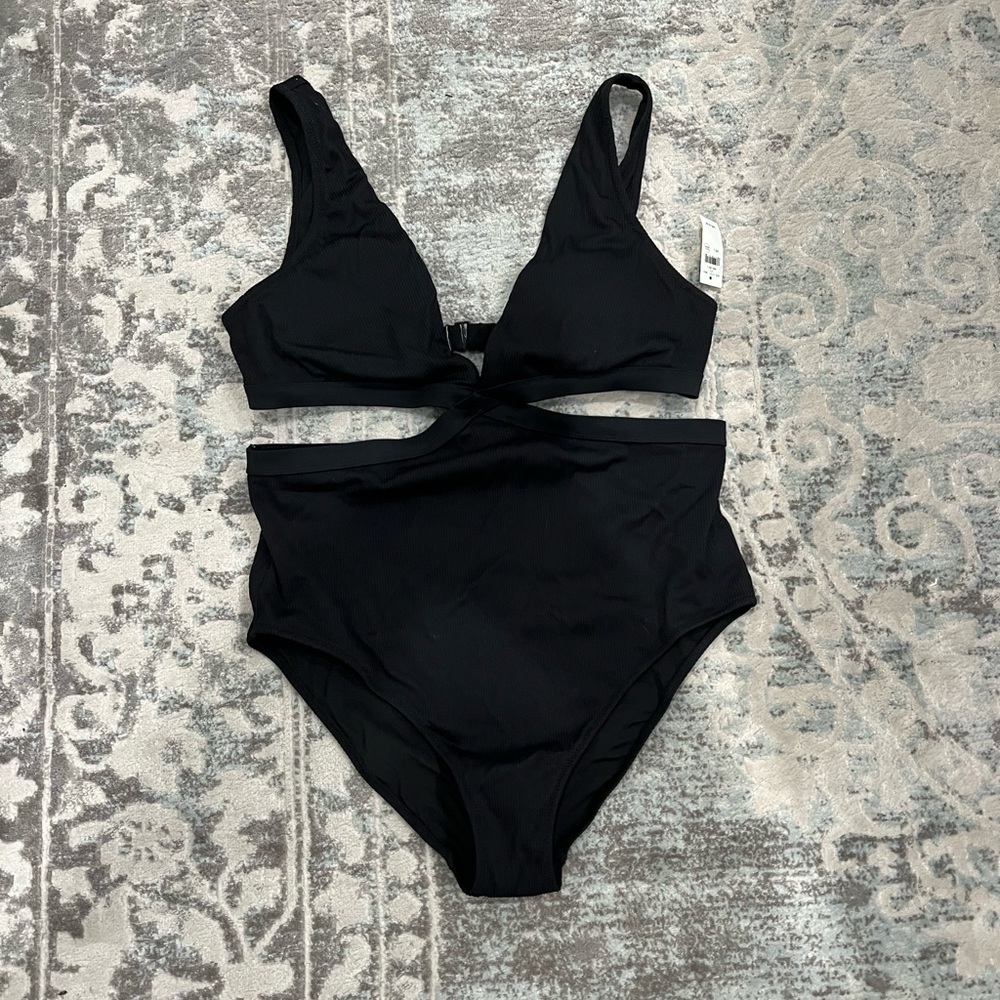 Black Aerie swimsuit. New with tags, size large.
